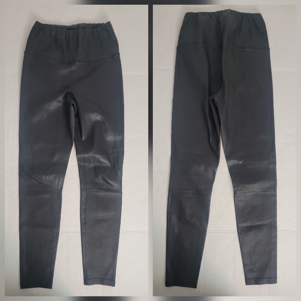 ALLSAINTS Cora Leather Leggings Womens Sz 8 Real Leather High Rise Black